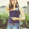 girl with headphones ii by roksiatko-d54w0ba